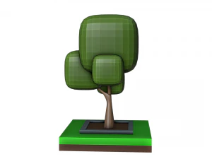 Isometric fantasy tree 3D Model