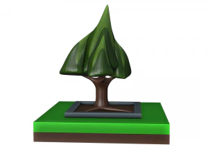 Isometric fantasy tree 3D Model