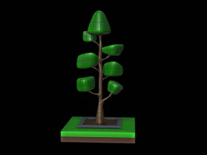 Isometric fantasy tree 3D Model