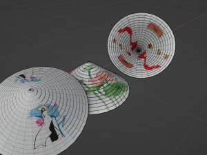 Vietnam hats - Vietnam army - mu coi - non la 3D Model