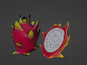 Dragon fruit - thanh long - tropical fruit Modelo 3D