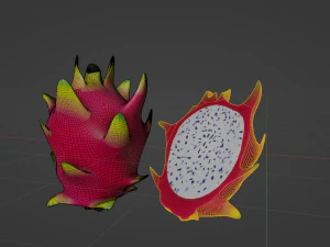 Dragon fruit - thanh long - tropical fruit 3D Model