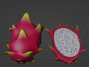 Dragon fruit - thanh long - tropical fruit Modelo 3D