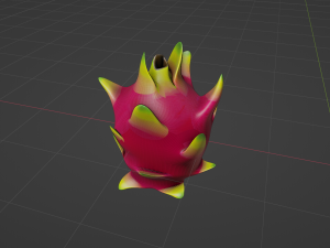 Dragon fruit - thanh long - tropical fruit Modelo 3D
