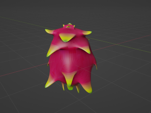 Dragon fruit - thanh long - tropical fruit Modelo 3D