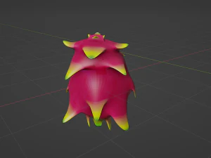 Dragon fruit - thanh long - tropical fruit 3D Model