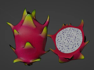 Dragon fruit - thanh long - tropical fruit 3D Model
