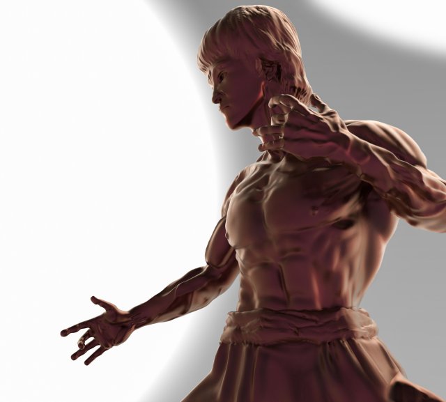 Bruce Lee 3D Print Model .c4d .max .obj .3ds .fbx .stl .blend