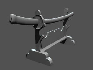 Japon Katanası 3D Baskı Modeli