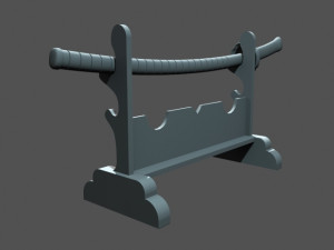 Japanese Katana Model Cetak 3D