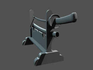 Japanese Katana Model Cetak 3D