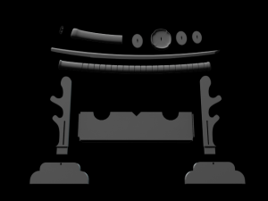 Japanese Katana Model Cetak 3D