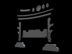 Japanese Katana Model Cetak 3D