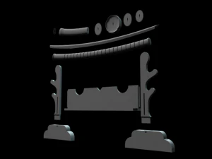 Japon Katanası 3D Baskı Modeli