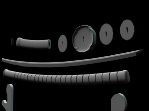 Japon Katanası 3D Baskı Modeli