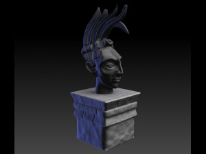 KING PAKAL FACE 3D Baskı Modeli