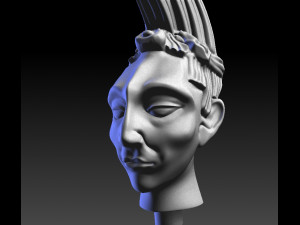KING PAKAL FACE 3D Baskı Modeli