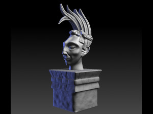 KING PAKAL FACE 3D Baskı Modeli