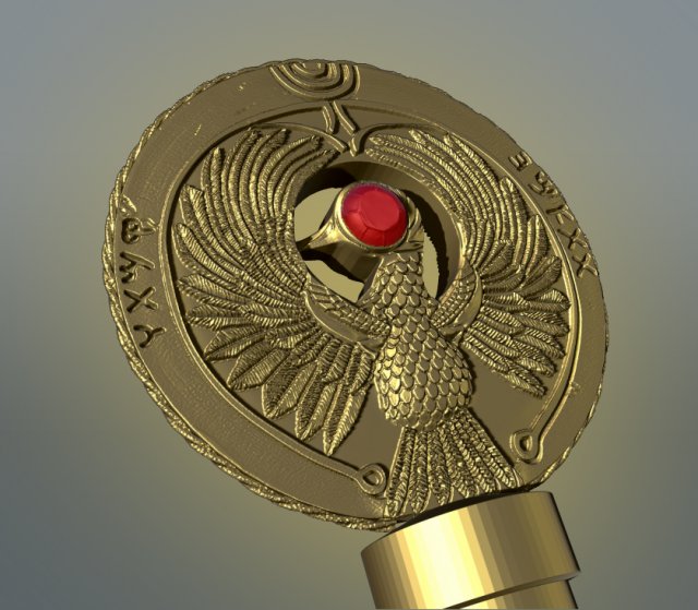 Indiana Jones Staff of Ra Modelo de Impressão 3D .c4d .max .obj .3ds .fbx .stl .blend 