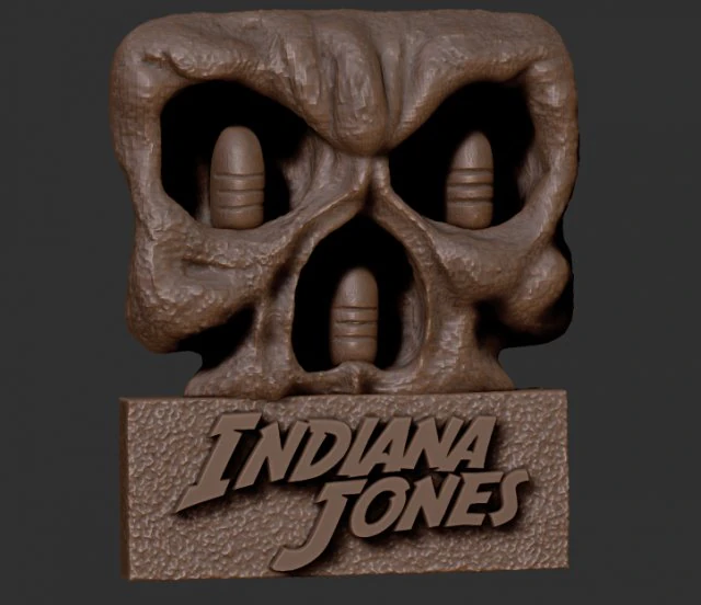 INDIANA JONES SANKARA TAŞLI ANAHTARLIK - DUVAR DEKORASYONU 3D Baskı Modeli .c4d .max .obj .3ds .fbx .stl .blend 