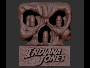INDIANA JONES SANKARA TAŞLI ANAHTARLIK - DUVAR DEKORASYONU 3D Baskı Modeli