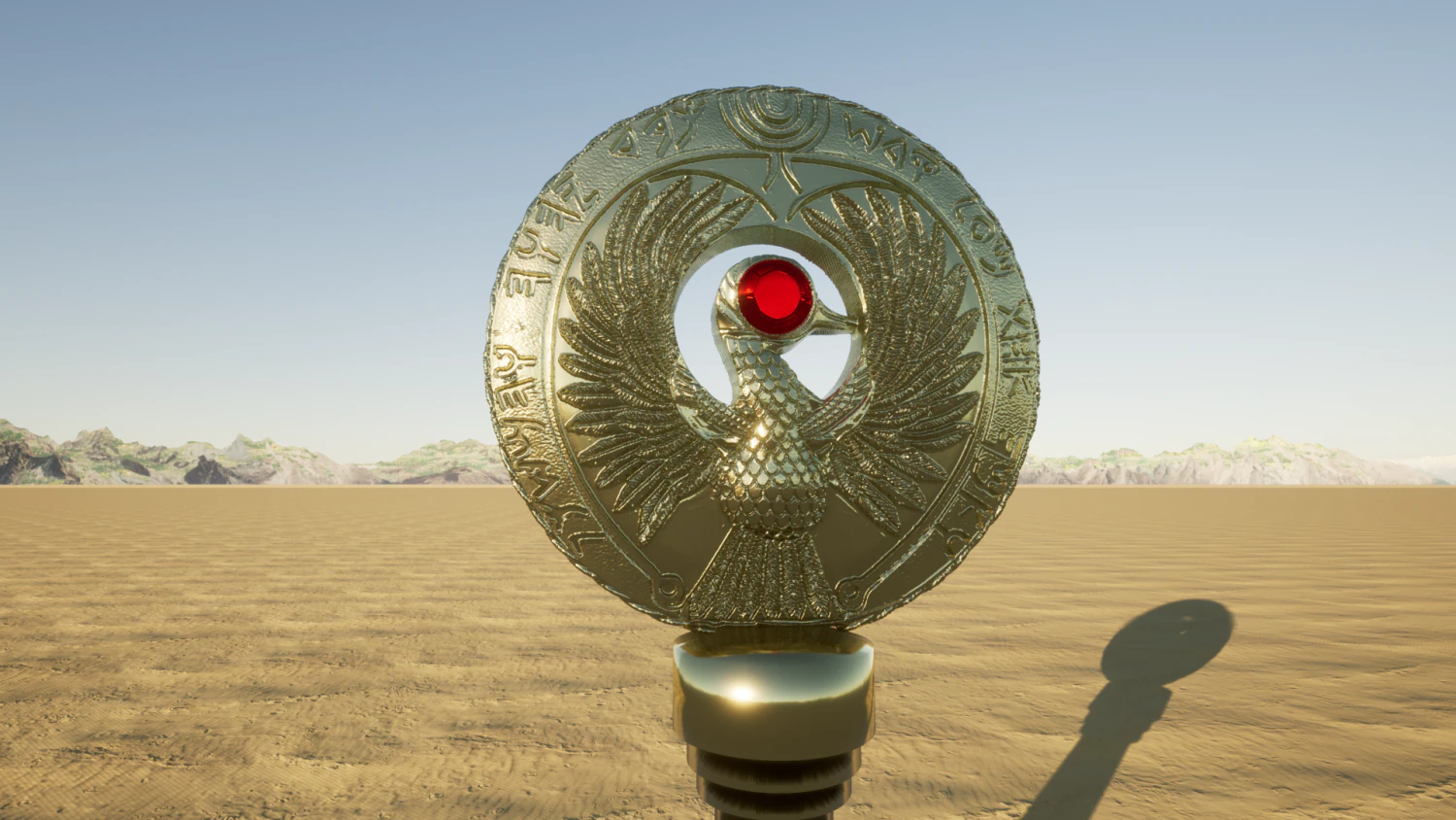 NEW UPDATE OF THE HEADPIECE TO STAFF OF RA INDIANA JONES 3D Print Model .c4d .max .obj .3ds .fbx .stl .blend 