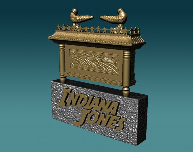INDIANA JONES LOST ARK WITH LOGOTYPE 3Dプリントモデル .c4d .max .obj .3ds .fbx .stl .blend 