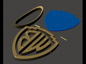 WARNER BROS LOGO 3D Print Model