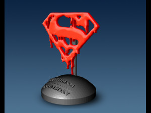 DEATH OF SUPERMAN LOGO 3Dプリントモデル