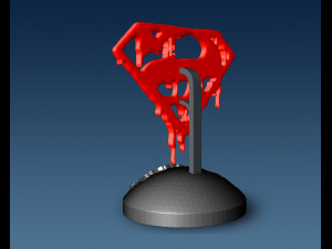 DEATH OF SUPERMAN LOGO 3Dプリントモデル