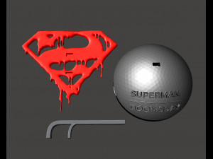 DEATH OF SUPERMAN LOGO 3Dプリントモデル