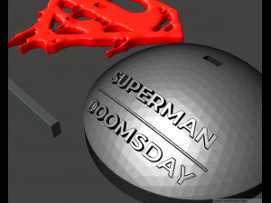 DEATH OF SUPERMAN LOGO 3Dプリントモデル