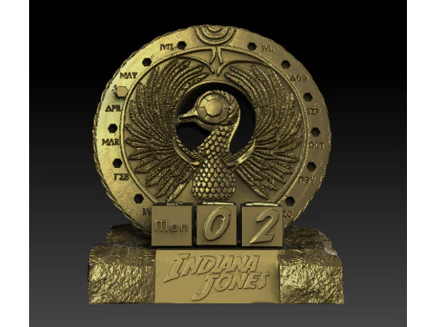 НЕСКІНЧЕННИЙ КАЛЕНДАР ГОЛОВНИХ УБОРІВ ПЕРСОНАЛУ РА ІНДІАНИ ДЖОНСА 3D Принт Модель