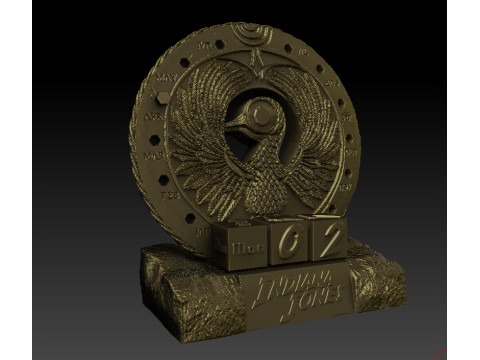 ENDLESS CALENDAR OF THE HEADPIECE TO STAFF OF RA INDIANA JONES 3D Baskı Modeli