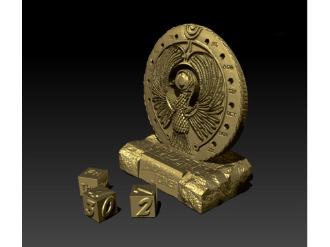 ENDLESS CALENDAR OF THE HEADPIECE TO STAFF OF RA INDIANA JONES 3D Baskı Modeli