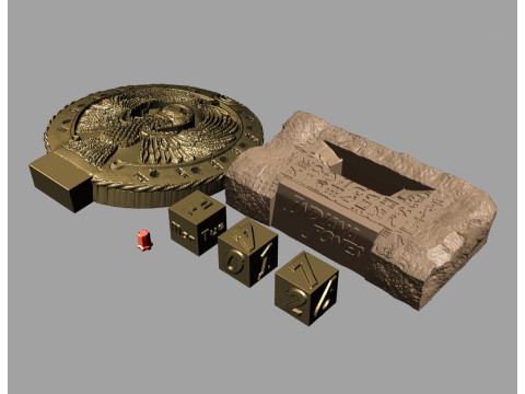 ENDLESS CALENDAR OF THE HEADPIECE TO STAFF OF RA INDIANA JONES 3D Baskı Modeli