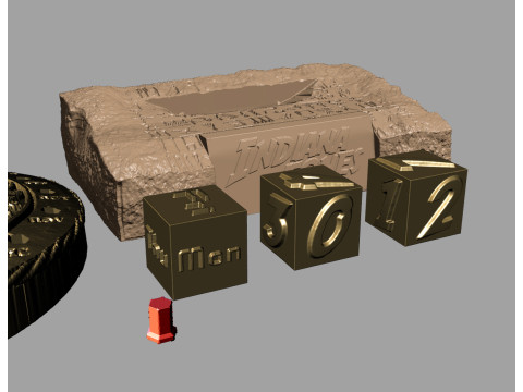 ENDLESS CALENDAR OF THE HEADPIECE TO STAFF OF RA INDIANA JONES 3D Baskı Modeli