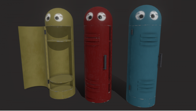 Poppy playtime lockers 3D 모델 .c4d .max .obj .3ds .fbx .stl .blend 