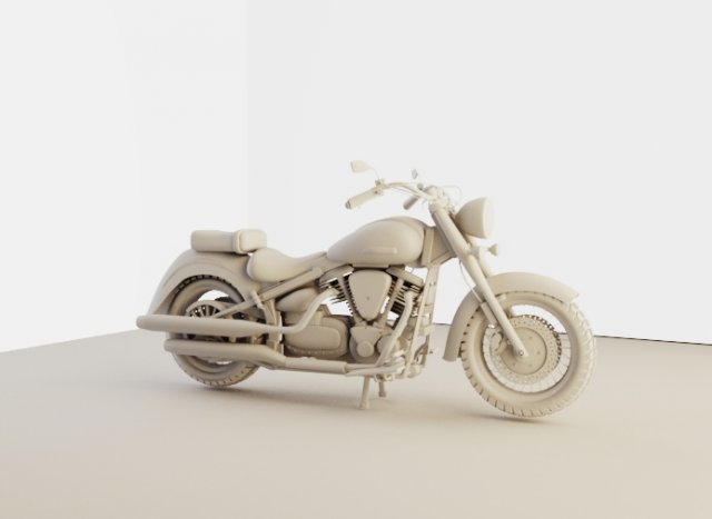 HARLY motor cycle Model 3D .c4d .max .obj .3ds .fbx .stl .blend