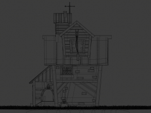Village house 3D-Modell