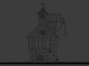 Village house 3D-Modell