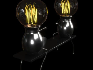 LampEdisonSculpturalwallsconces 3D Model