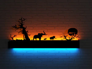 ウォールライトジャングル 3Dモデル