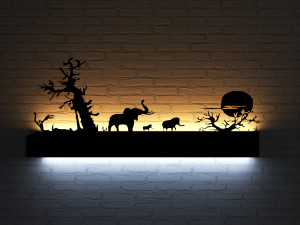 WalllightJungle Modello 3D