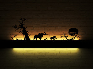 WalllightJungle Modello 3D