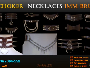 15초커 목걸이 immbrush vlo3 3D 모델