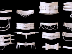 15choker necklace imm brush vlo3 3D Model