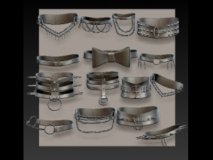 15choker necklace imm brush vlo3 Modello 3D