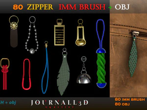 Cepillo IMM con cremallera 80 Modelo 3D