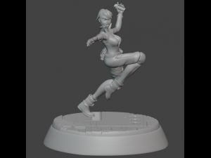Cyberpunk Female Rebel Yelena 3D 打印模型